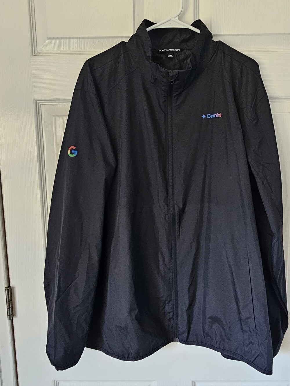 Google Gemini AI Windbreaker Jacket Lightweight Black Mens Sz 2XL Corporate Tech